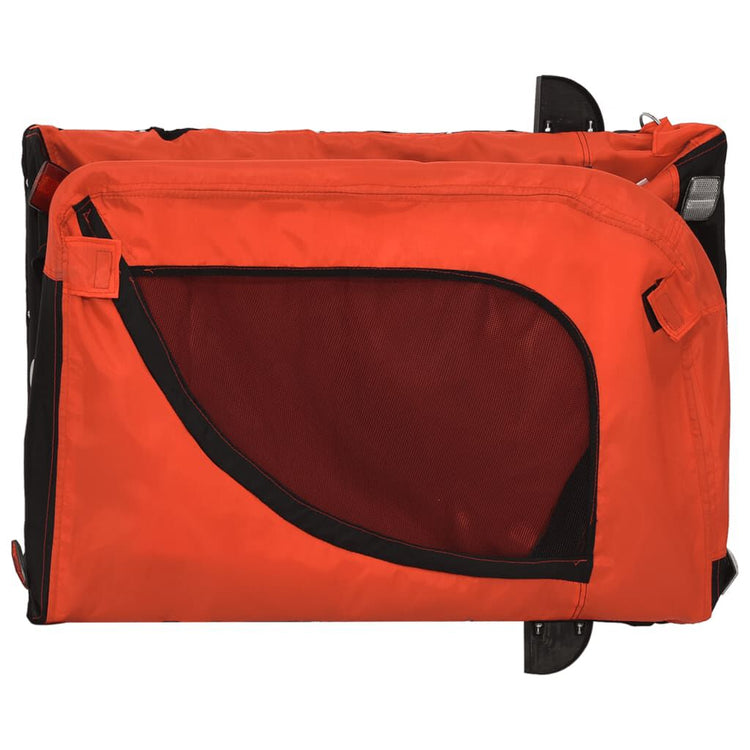 Fahrradanhänger Hunde Orange Und Schwarz Oxford-Gewebe & Eisen
